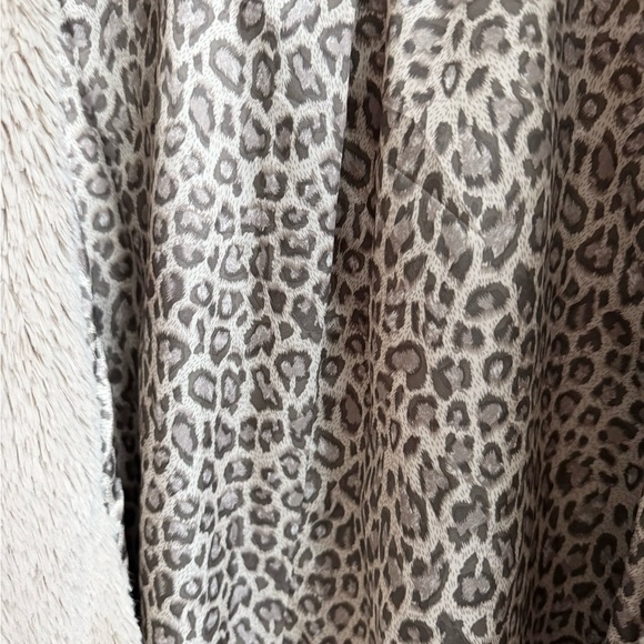 Kenneth Cole Faux Fur Tan Soft Leopard Lined Coat Womens Size 1X - Picture 6 of 11